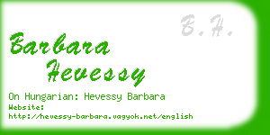 barbara hevessy business card